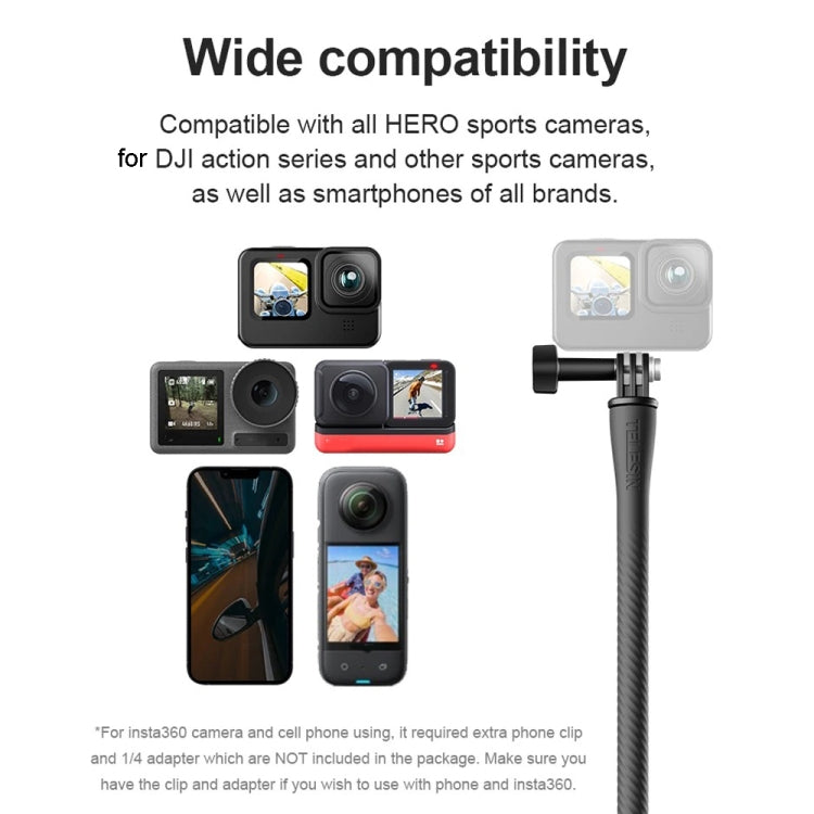 TELESIN Flexible Mount Bracket Octopus Tripod For Mini Action Camera and Mobile Phone,Spec: With Phone Clip Kit - Holder by TELESIN | Online Shopping South Africa | PMC TechLife | Buy Now Pay Later Mobicred