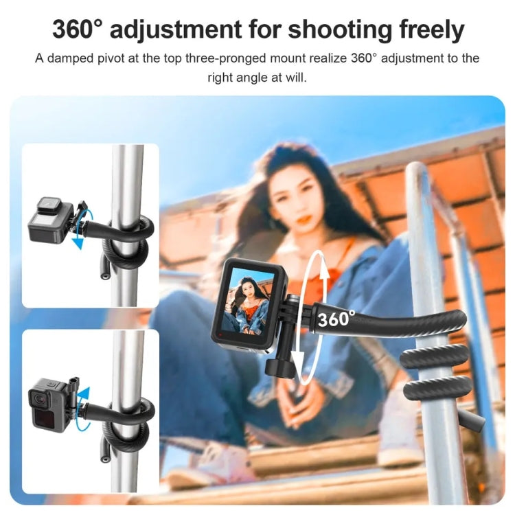 TELESIN Flexible Mount Bracket Octopus Tripod For Mini Action Camera and Mobile Phone,Spec: With Phone Clip Kit - Holder by TELESIN | Online Shopping South Africa | PMC TechLife | Buy Now Pay Later Mobicred