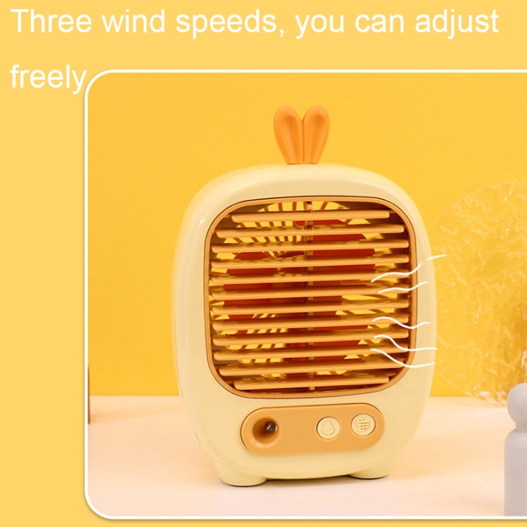 1315 Spray Humidification Hydrating Cartoon Fan USB Charging Desktop Fan(Bunny Green) - Electric Fans by PMC TechLife | Online Shopping South Africa | PMC TechLife | Buy Now Pay Later Mobicred