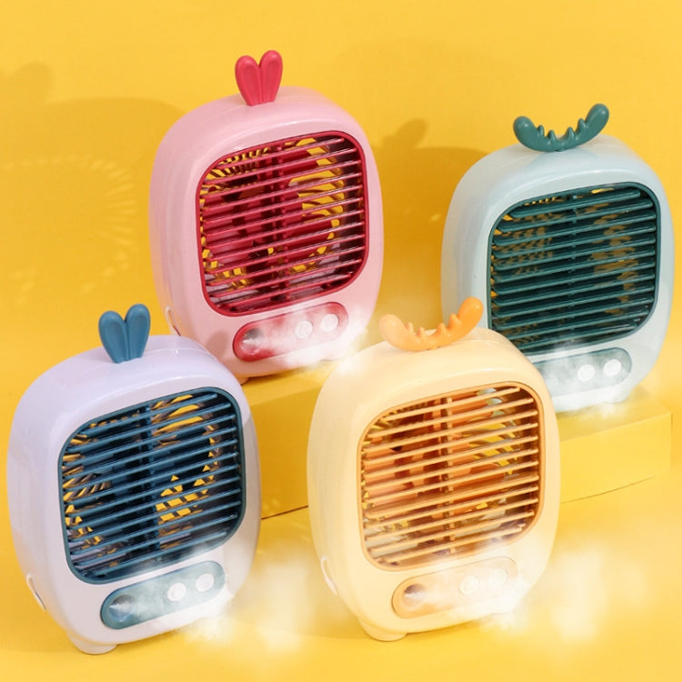 1315 Spray Humidification Hydrating Cartoon Fan USB Charging Desktop Fan(Bunny Green) - Electric Fans by PMC TechLife | Online Shopping South Africa | PMC TechLife | Buy Now Pay Later Mobicred