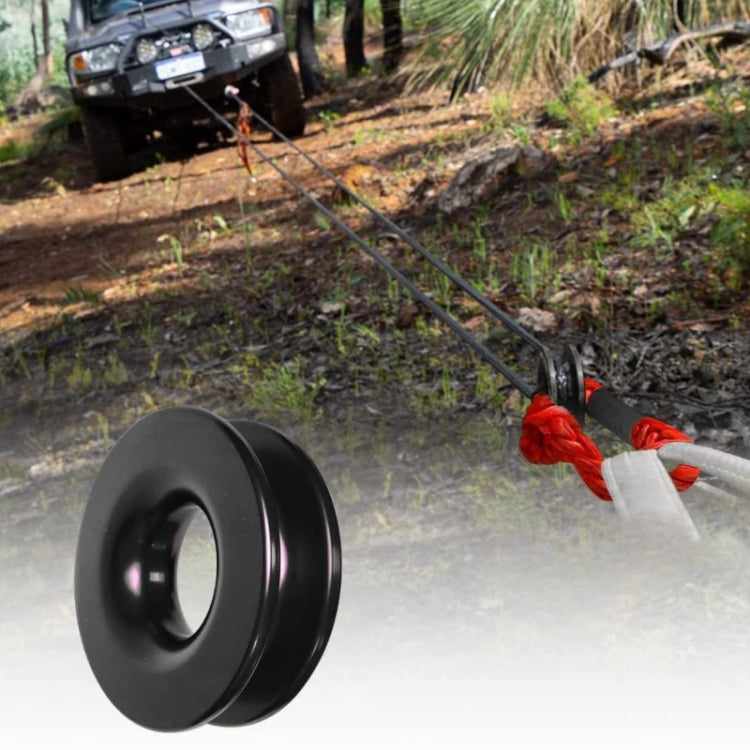 Aluminum Snatch Recovery Ring For 3/8" & 1/2" Rope(Black) - Towing Bars by PMC TechLife | Online Shopping South Africa | PMC TechLife | Buy Now Pay Later Mobicred