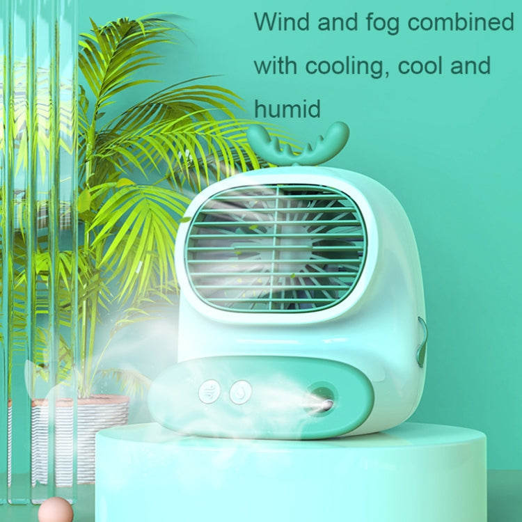 CS1319 Desktop Small Hydrating Spray Cartoon Fan Rechargeable Silent Humidifying Fan(Deer Pink) - Electric Fans by PMC TechLife | Online Shopping South Africa | PMC TechLife | Buy Now Pay Later Mobicred