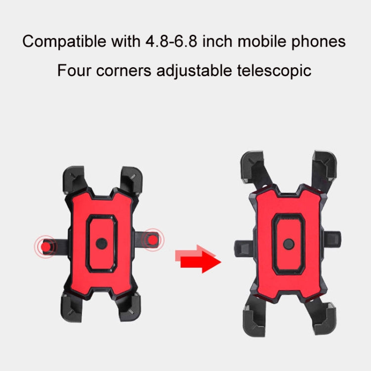 Electric Bike Motorcycle Bicycle Riding Shockproof Navigation Bracket, Color: Red For Handlebar - Holders by PMC TechLife | Online Shopping South Africa | PMC TechLife | Buy Now Pay Later Mobicred