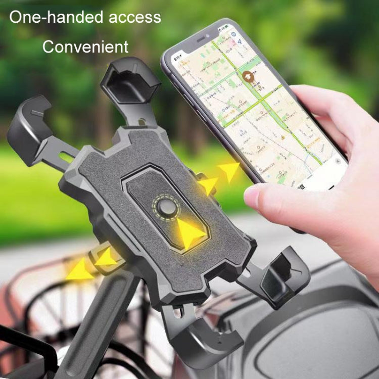 Electric Bike Motorcycle Bicycle Riding Shockproof Navigation Bracket, Color: Yellow For Handlebar - Holders by PMC TechLife | Online Shopping South Africa | PMC TechLife | Buy Now Pay Later Mobicred