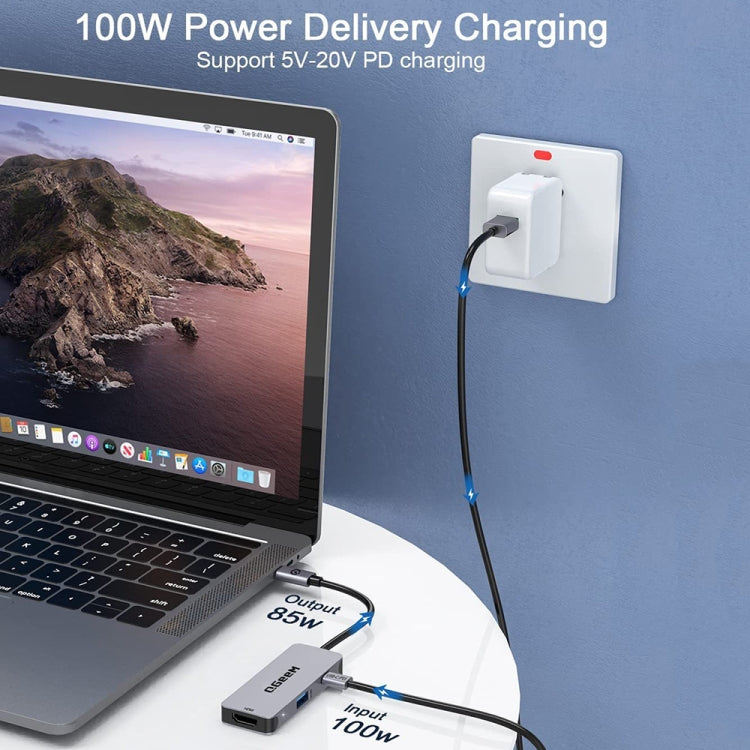 QGeeM UH03-1 USB3.0 Multifunctional Docking Station Type-C PD100W HUB(3 in 1) - free shipping - PMC Jewellery - Order now!
