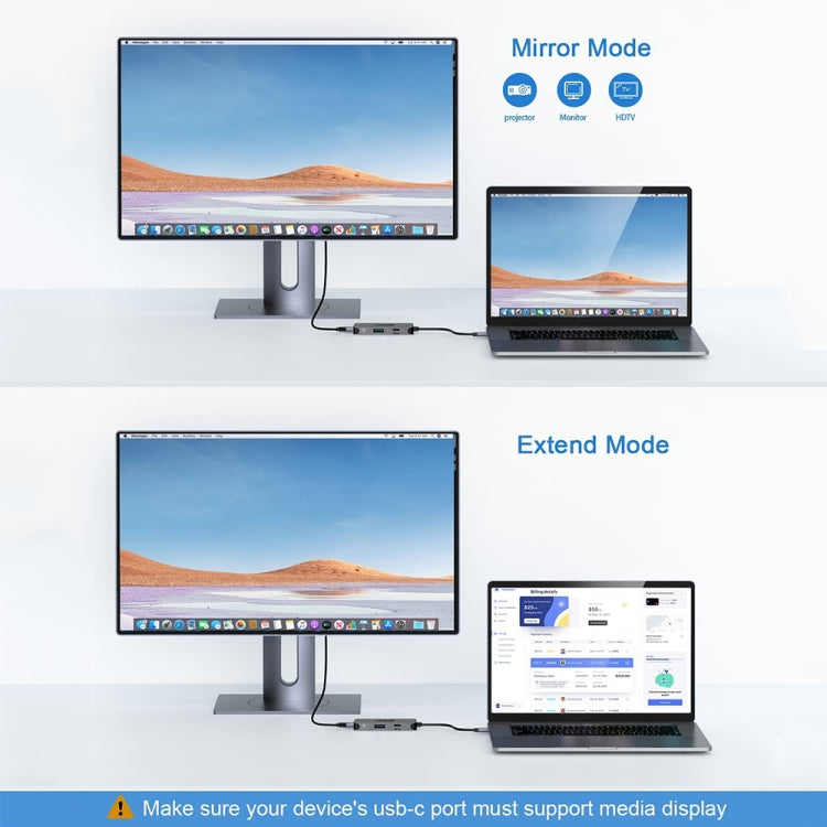 QGeeM UH03-1 USB3.0 Multifunctional Docking Station Type-C PD100W HUB(3 in 1) - free shipping - PMC Jewellery - Order now!
