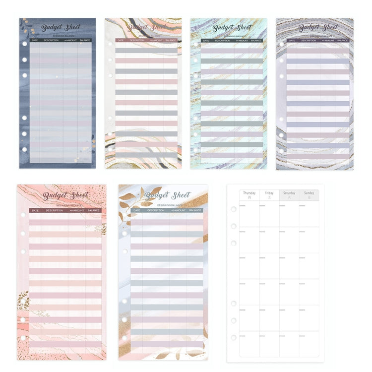 A6 Leopard Print Cash Budget Notebook  Loose Leaf Financial Management Notepad(Beige Brown) - free shipping - PMC TechLife - Order now!