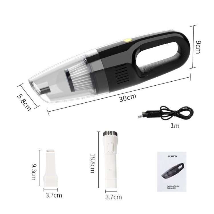 SUITU ST-6612C 5000pa 120W Wireless Car Vacuum Cleaner Handheld High Power Dust Suction Machine(White) - free shipping - PMC TechLife - Order now!
