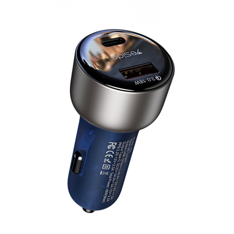 Yesido Y52 48W Dual-channel Fast Charging Zinc Alloy QC3.0 Car Charger(Black) - Car Charger by Yesido | Online Shopping South Africa | PMC TechLife | Buy Now Pay Later Mobicred