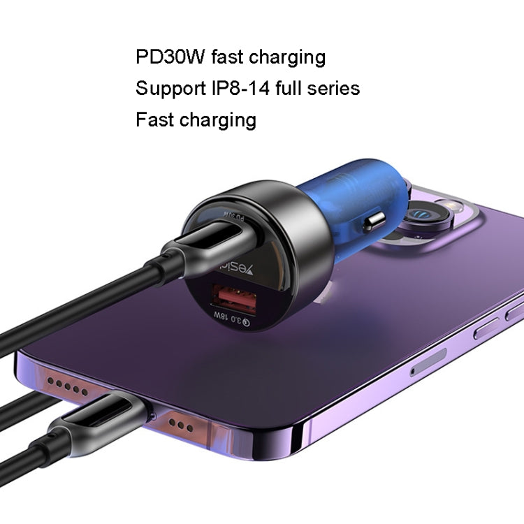 Yesido Y52 48W Dual-channel Fast Charging Zinc Alloy QC3.0 Car Charger(Black) - Car Charger by Yesido | Online Shopping South Africa | PMC TechLife | Buy Now Pay Later Mobicred