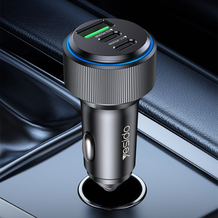 Yesido Y50 Car USB3.0 Fast Charger 30W Aluminum Alloy PD Fast Charging(Black) - Car Charger by Yesido | Online Shopping South Africa | PMC TechLife | Buy Now Pay Later Mobicred