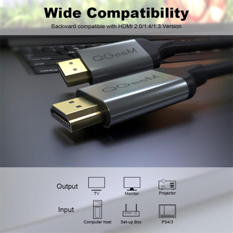 QGeeM QG-AV17 HDMI To HDMI Connection Cable Support 8K&60Hz 3m Length - free shipping - PMC Jewellery - Order now!