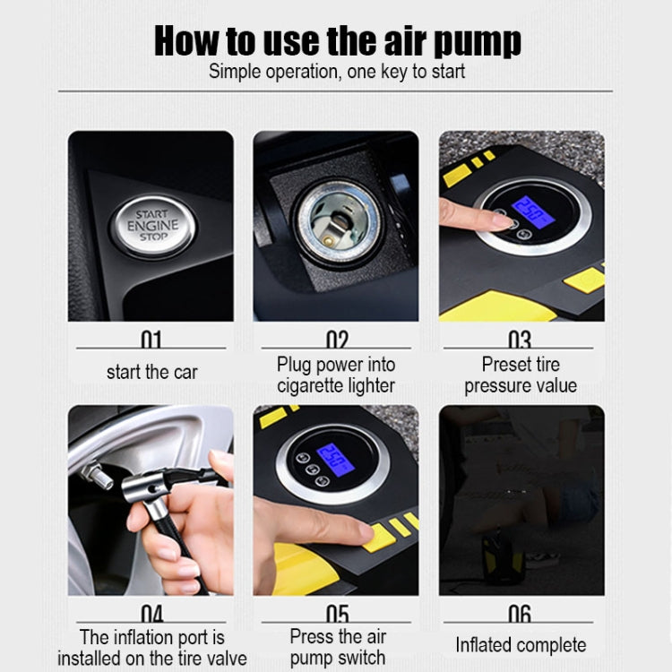SUITU  ST-5002 DC 12V Car Air Compressor Tire Inflator 150 PSI Auto Air Pump Digital Display Model - Inflatable Pump by SUITU | Online Shopping South Africa | PMC TechLife