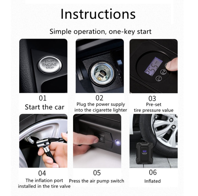 SUITU  ST-818  DC 12V Wired Car Air Pump Tire Inflator With LED Lighting Digital Display Model - Inflatable Pump by SUITU | Online Shopping South Africa | PMC TechLife
