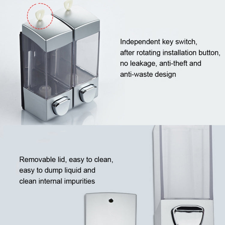 Three Head Wall Mounted Manual Press Soap Dispenser Shampoo Bottle Hand Wash Body Wash Dispenser, Color: White - Soap Dispenser by PMc TechLife | Online Shopping South Africa | PMc TechLife | Buy Now Pay Later Mobicred