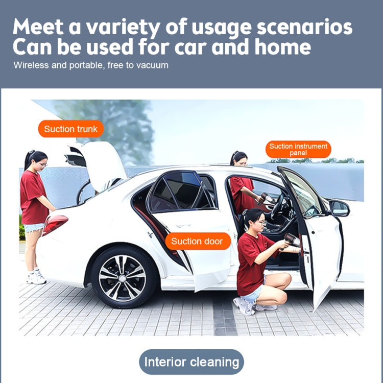 SUITU  ST-6629 3 In 1 5500pa Car Wireless Vacuum Cleaner Blowing Suction And Pumping 3 Modes Black -Seat Charge - free shipping - PMC TechLife - Order now!