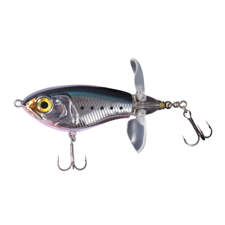 DF080 16g Double Paddle Tractor Surface Tether Roadrunner Fake Lure Long-distance Casting Lure(Silver Black Back) - Fishing Lures by PMC TechLife | Online Shopping South Africa | PMC TechLife | Buy Now Pay Later Mobicred