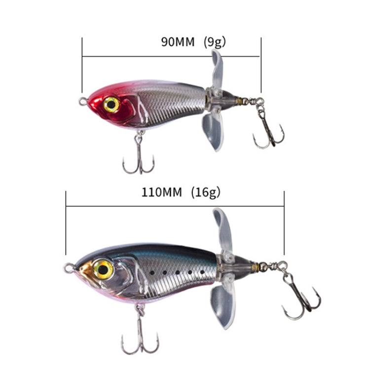DF065 9g Double Paddle Tractor Surface Tether Roadrunner Fake Lure Long-distance Casting Lure(Red Head Silver) - Fishing Lures by PMC TechLife | Online Shopping South Africa | PMC TechLife | Buy Now Pay Later Mobicred
