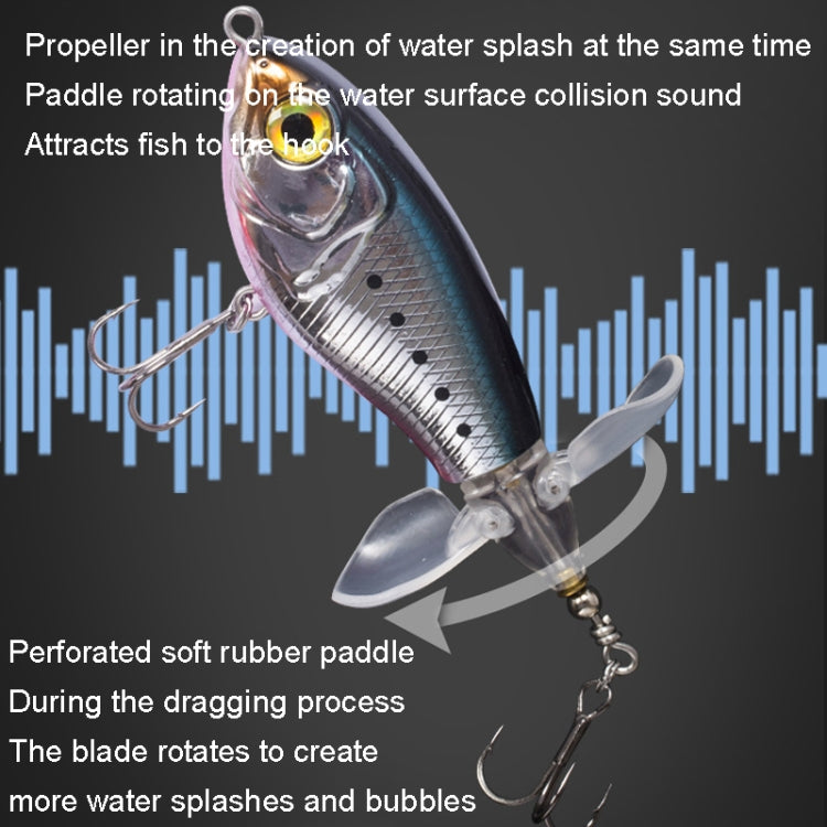 DF065 9g Double Paddle Tractor Surface Tether Roadrunner Fake Lure Long-distance Casting Lure(Transparent Brown) - Fishing Lures by PMC TechLife | Online Shopping South Africa | PMC TechLife | Buy Now Pay Later Mobicred