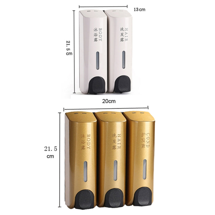 Round Wall Mounted Manual Press Soap Dispenser Shampoo Bottle Hand Wash Body Wash Dispenser, Specification: Double Head Matte - Soap Dispenser by PMc TechLife | Online Shopping South Africa | PMc TechLife | Buy Now Pay Later Mobicred