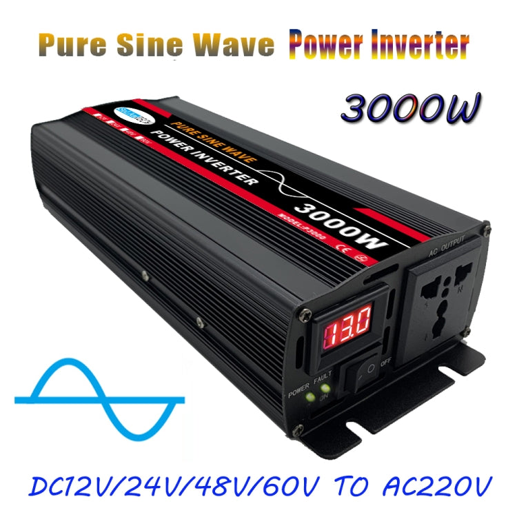 3000W (Actual 500W) 24V to 220V High Power Car Sine Wave Inverter Power Converter - Pure Sine Wave by PMC TechLife | Online Shopping South Africa | PMC TechLife | Buy Now Pay Later Mobicred