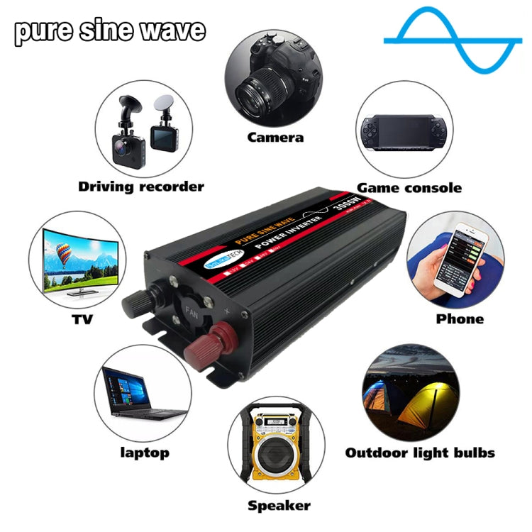 8000W (Actual 1300W) 24V to 220V High Power Car Sine Wave Inverter Power Converter - Pure Sine Wave by PMC TechLife | Online Shopping South Africa | PMC TechLife | Buy Now Pay Later Mobicred