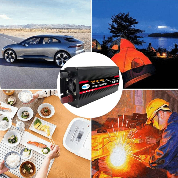 3000W (Actual 500W) 60V to 220V High Power Car Sine Wave Inverter Power Converter - Pure Sine Wave by PMC TechLife | Online Shopping South Africa | PMC TechLife | Buy Now Pay Later Mobicred