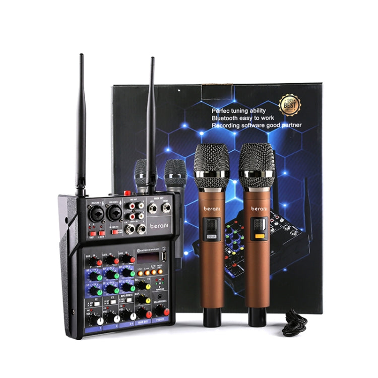 G4-M1 4-way Mixer with Wireless Microphone Effect Device Small K Song Recording Bluetooth Mixer - free shipping - PMC Jewellery - Order now!