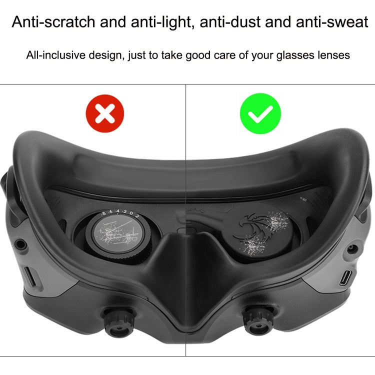 For DJI Goggles 2 Sunnylife AT-BHT565 Dustproof Lens Protective Cover VR Glasses Silicon Cover(Black) - VR Accessories by Sunnylife | Online Shopping South Africa | PMC TechLife | Buy Now Pay Later Mobicred
