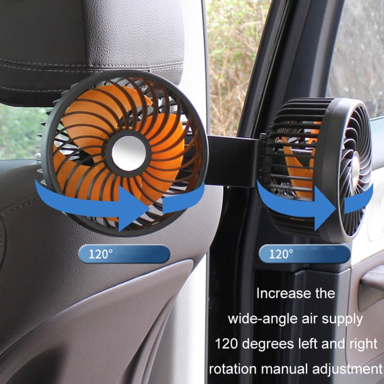 F6207 Car Rear Seat Zip Lock USB Double Head Fan, Model: USB - Heating & Fans by PMC TechLife | Online Shopping South Africa | PMC TechLife | Buy Now Pay Later Mobicred