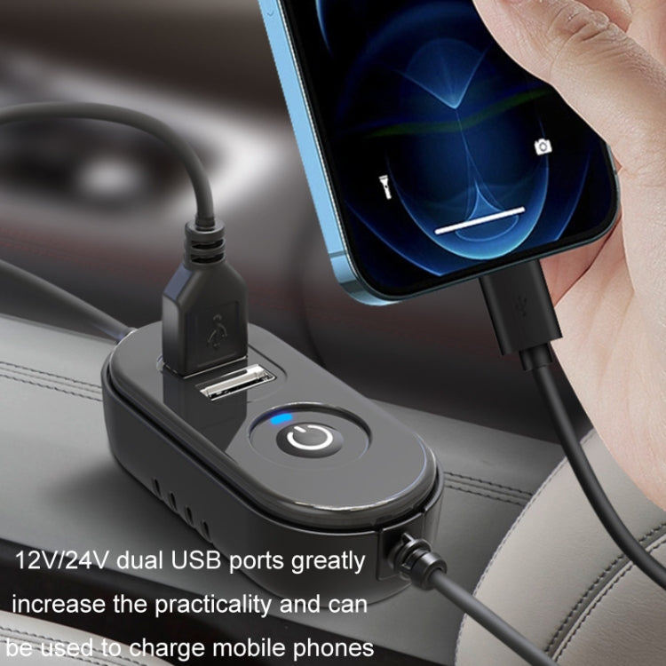 F6207 Car Rear Seat Zip Lock USB Double Head Fan, Model: USB - Heating & Fans by PMC TechLife | Online Shopping South Africa | PMC TechLife | Buy Now Pay Later Mobicred