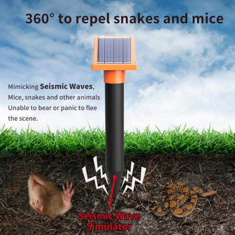 SJZ057 Outdoor IP66 Waterproof Solar Ultrasonic Rat Repeller Orchard Ultrasonic Animal Repeller(Orange) - Outdoor Insect Repellent by PMC TechLife | Online Shopping South Africa | PMC TechLife | Buy Now Pay Later Mobicred