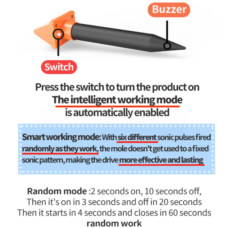 SJZ057 Outdoor IP66 Waterproof Solar Ultrasonic Rat Repeller Orchard Ultrasonic Animal Repeller(Orange) - Outdoor Insect Repellent by PMC TechLife | Online Shopping South Africa | PMC TechLife | Buy Now Pay Later Mobicred