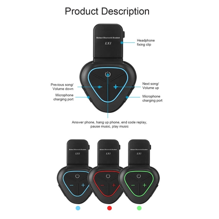 LX1 Motorcycle Half Helmet Waterproof Wireless 5.3 Bluetooth Headset, Version: English(Standard Blue) - free shipping - PMC TechLife - Order now!