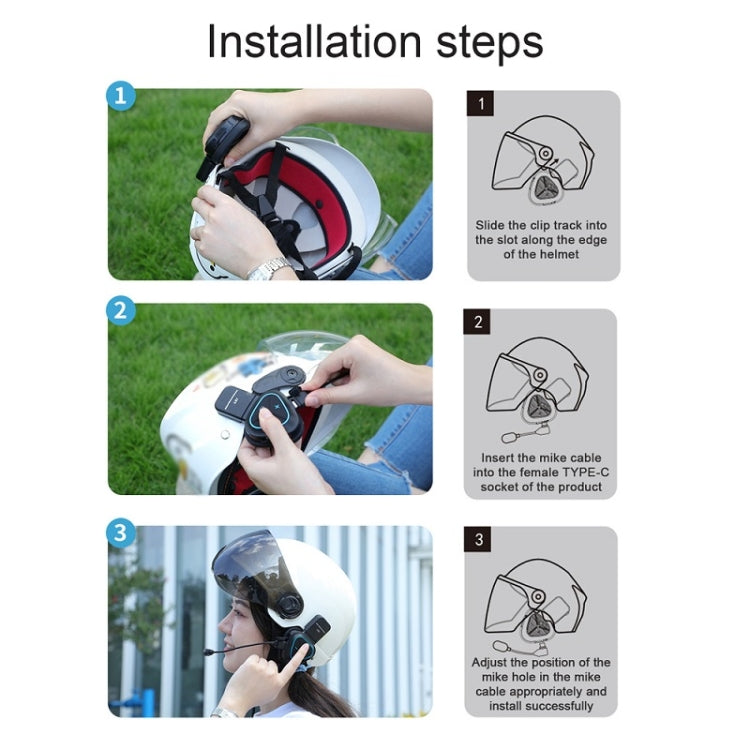 LX1 Motorcycle Half Helmet Waterproof Wireless 5.3 Bluetooth Headset, Version: English(Standard Blue) - free shipping - PMC TechLife - Order now!