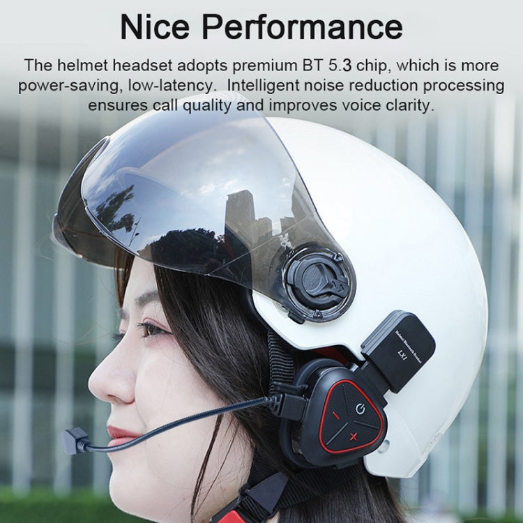 LX1 Motorcycle Half Helmet Waterproof Wireless 5.3 Bluetooth Headset, Version: English(Standard Blue) - free shipping - PMC TechLife - Order now!