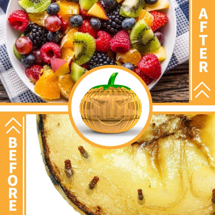 SJZ060 2pcs/set Pumpkin Shaped Fruit Fly Traps Fruit Fly Trap Bee Trap(Yellow) - Traps by PMC TechLife | Online Shopping South Africa | PMC TechLife | Buy Now Pay Later Mobicred