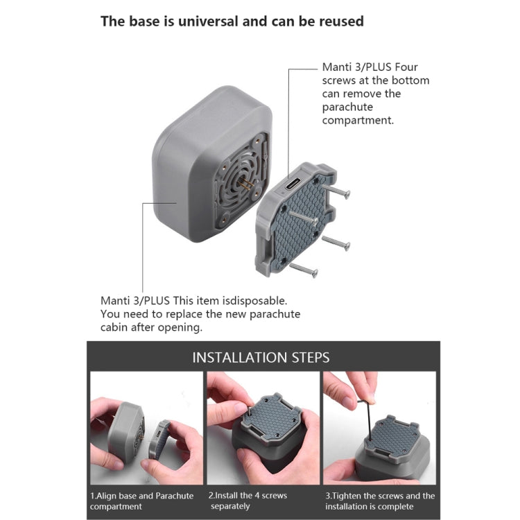 Manti 3 Plus Parachute for DJI Phantom 2 / 3 / 4 Improve Safety Slow Down Fall Speed Accessories -  by PMC TechLife | Online Shopping South Africa | PMC TechLife | Buy Now Pay Later Mobicred