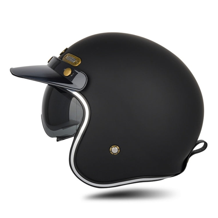 SOMAN Motorcycle Four Seasons Carbon Fiber Half Helmet, Color: FRP Matte Black(XL) - free shipping - PMC TechLife - Order now!