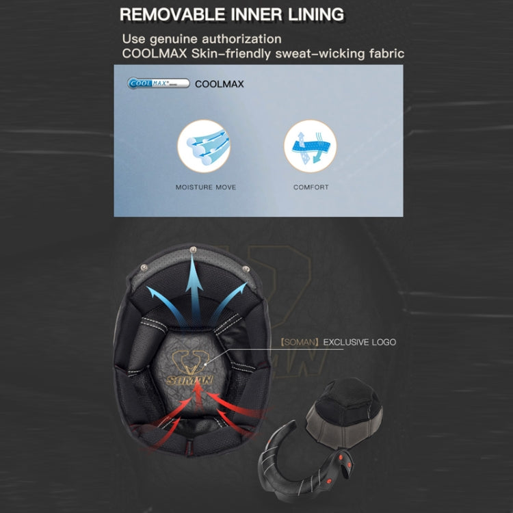 SOMAN Motorcycle Four Seasons Carbon Fiber Half Helmet, Color: Bright Carbon Fiber(M) - free shipping - PMC TechLife - Order now!