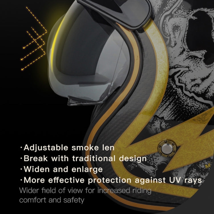 SOMAN Motorcycle Four Seasons Carbon Fiber Half Helmet, Color: FRP Bright Black(S) - free shipping - PMC TechLife - Order now!