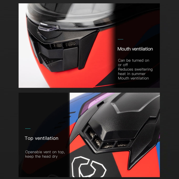 SOMAN Racing Motorcycle Double Lens Riding Safety Helmet, Size: L(Mobile Suit) - free shipping - PMC TechLife - Order now!