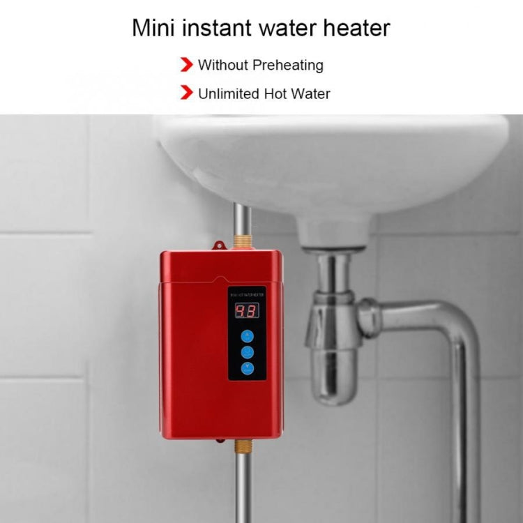 UK Plug 3000W  Electric Water Heater With Remote Control Adjustable Temperate(White) - free shipping - PMC TechLife - Order now!