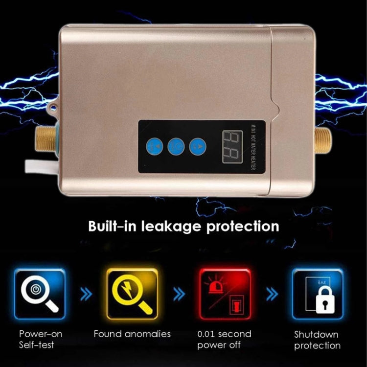 UK Plug 3000W  Electric Water Heater With Remote Control Adjustable Temperate(White) - free shipping - PMC TechLife - Order now!