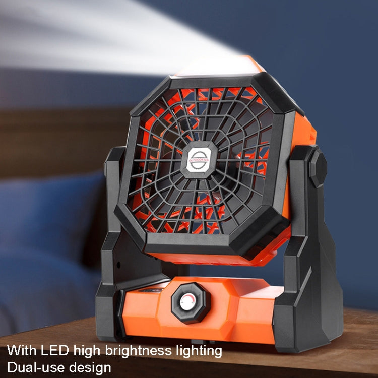 Outdoor Infinitely Variable Speed Portable Large Wind Charging Camping Lighting Fan(Black Green) - Electric Fans by PMC TechLife | Online Shopping South Africa | PMC TechLife | Buy Now Pay Later Mobicred