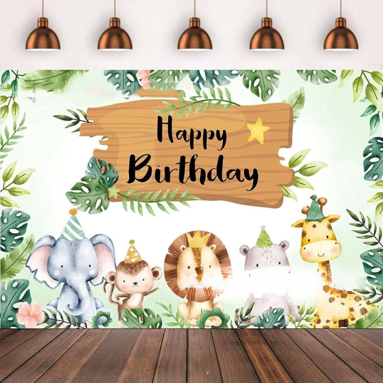 210x180cm Animal Kids Birthday Party Backdrop Cloth Tapestry Decoration Backdrop Banner Cloth - Birthday Party by PMC TechLife | Online Shopping South Africa | PMC TechLife | Buy Now Pay Later Mobicred