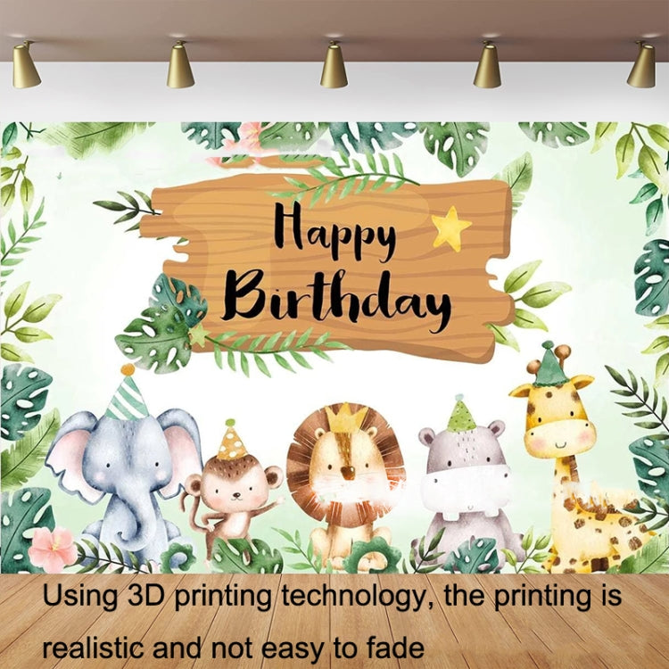 180x180cm Animal Kids Birthday Party Backdrop Cloth Tapestry Decoration Backdrop Banner Cloth - Birthday Party by PMC TechLife | Online Shopping South Africa | PMC TechLife | Buy Now Pay Later Mobicred