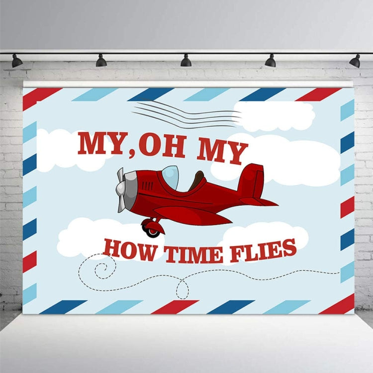 210x180cm Cartoon Small Aircraft Children Birthday Background Cloth - Birthday Party by PMC TechLife | Online Shopping South Africa | PMC TechLife | Buy Now Pay Later Mobicred