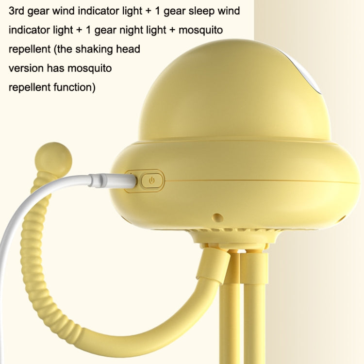 Shaking Head Stroller Fan Leafless Octopus Mute Portable Mini Fan Normal Version (White) - free shipping - PMC Jewellery - Order now!