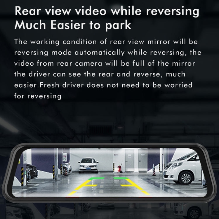 Anytek M12+ 9.66 Inch Large Screen Dual-Record Driving Recorder 2K Touch Screen Parking Video Reversing Image - free shipping - PMC TechLife - Order now!